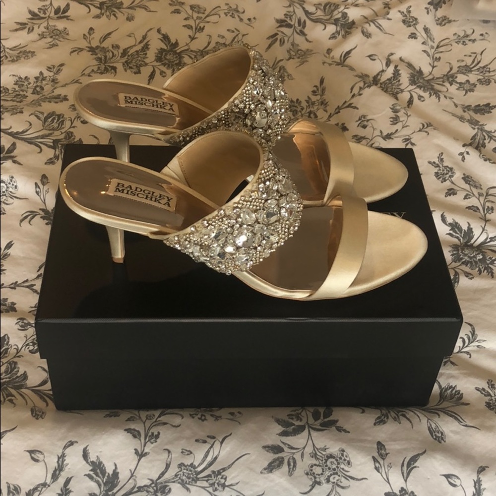 Badgley Mischka Bridal Heeled Sandal Ivory Satin
